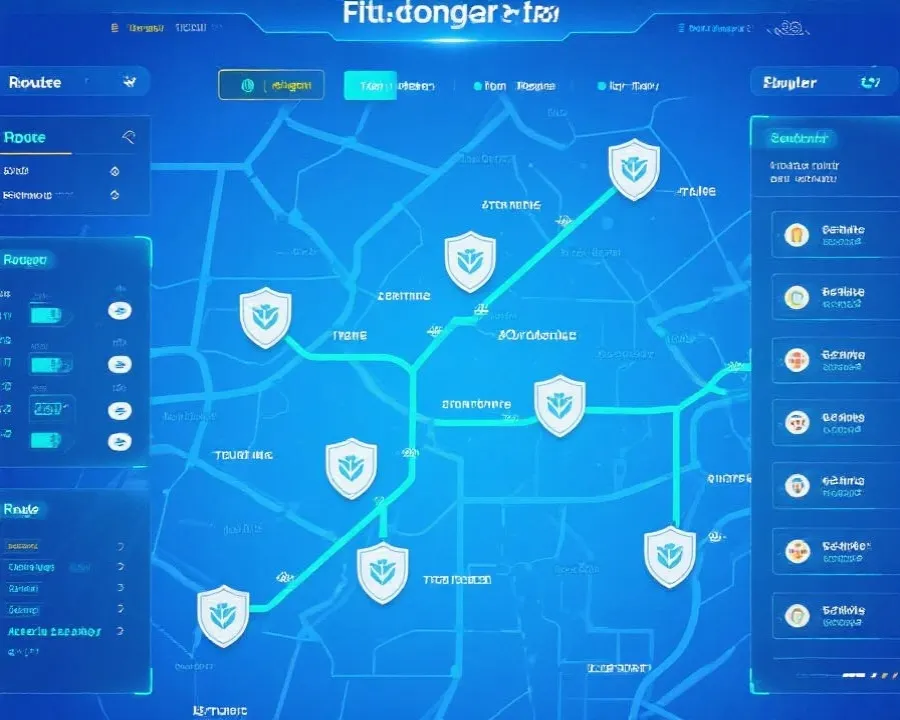 安全路由与官方入口场景示意图